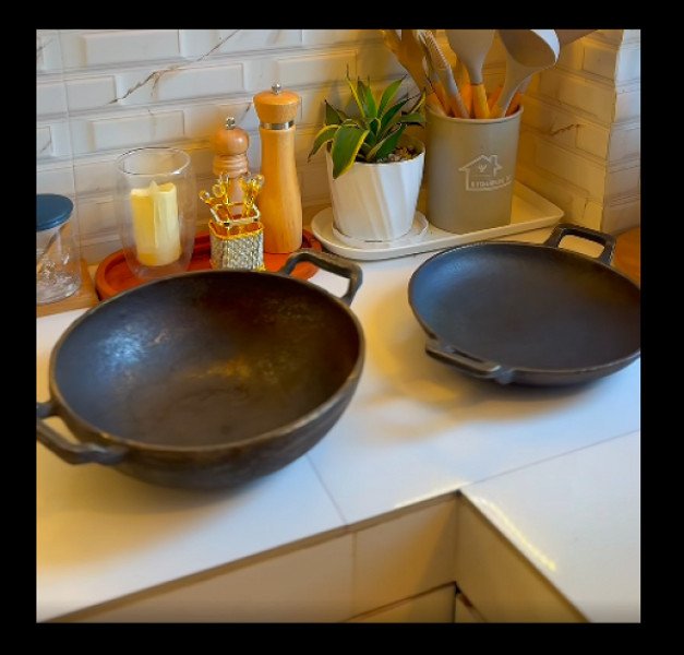 আয়রন বড় কড়াই + ফ্রাই প্যান